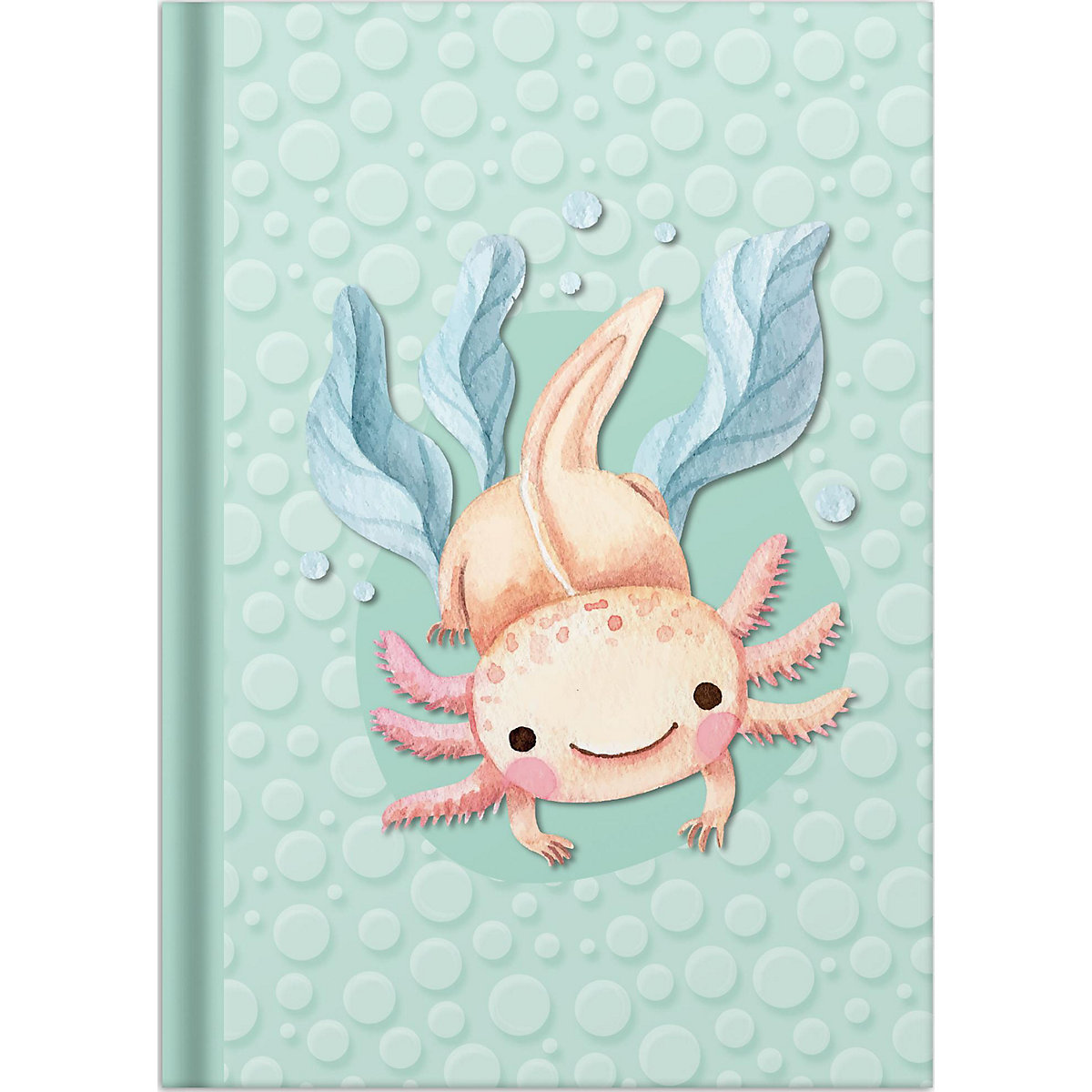 Notizbuch Axoloti, kariert, DIN A5, 96 Blatt