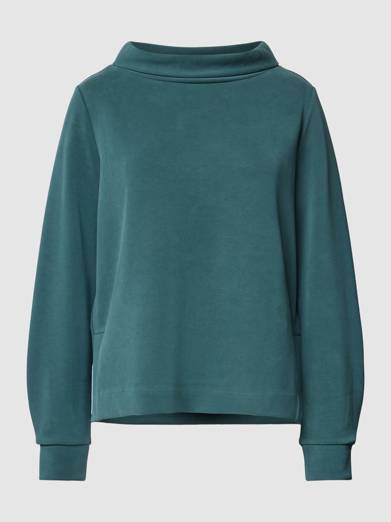 Sweatshirt mit Stehkragen Modell 'Getsomi' in bottle
