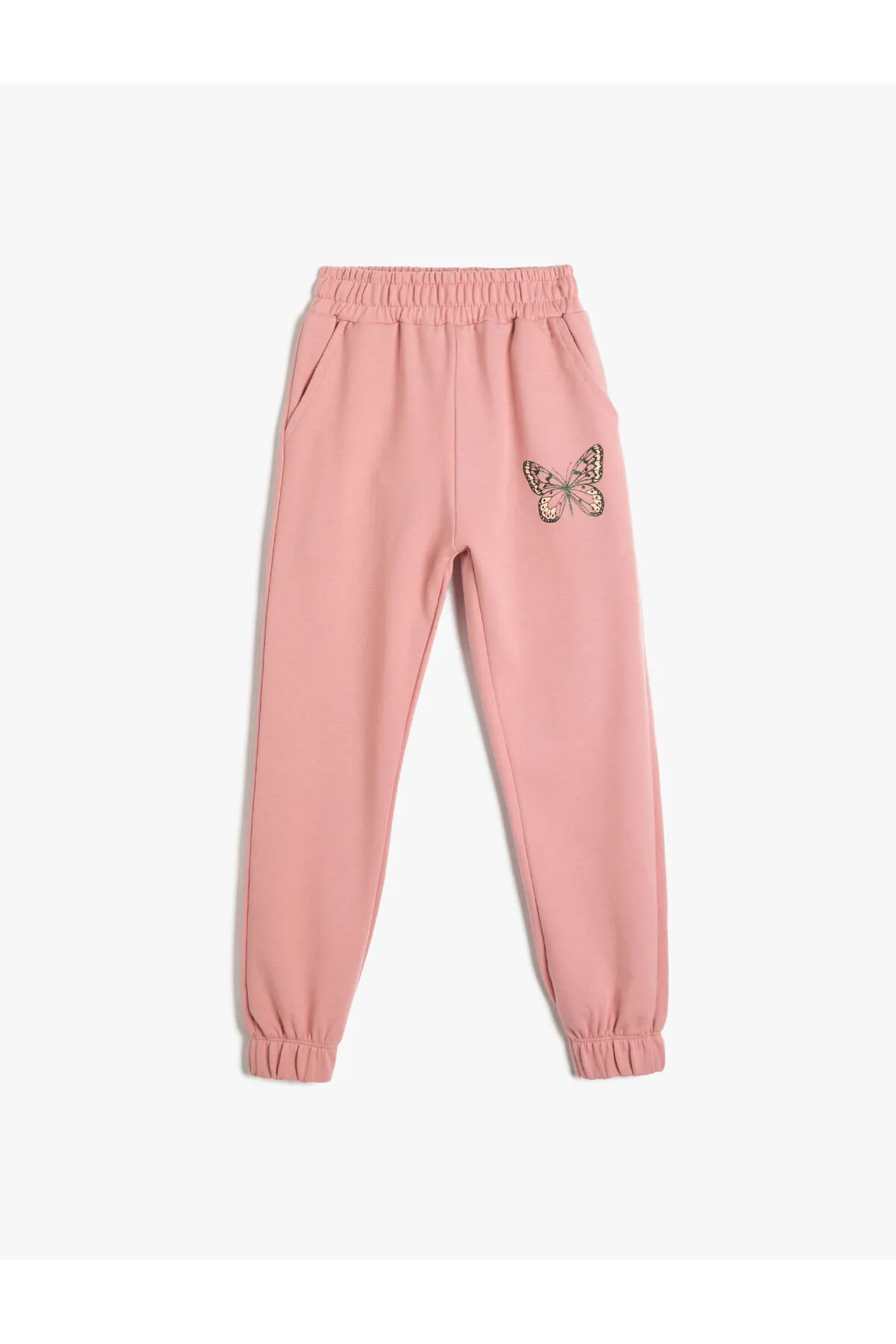 Koton  Jogger-Jogginghose mit elastischem Bund und Schmetterlings-Print-Detail