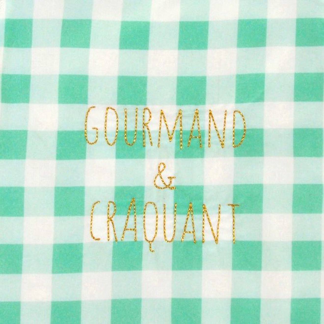 Bavoir élastiqué en coton bio* Gourmant & Craquant vert