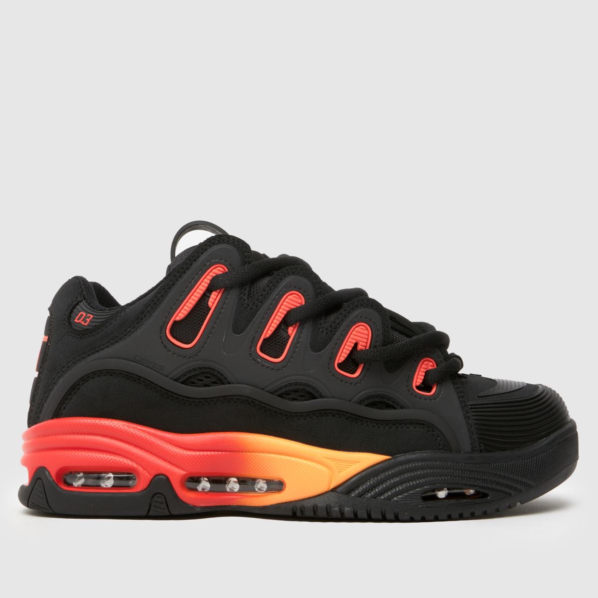 OSIRIS d3 2001 sportcipő fekete és narancssárga színben