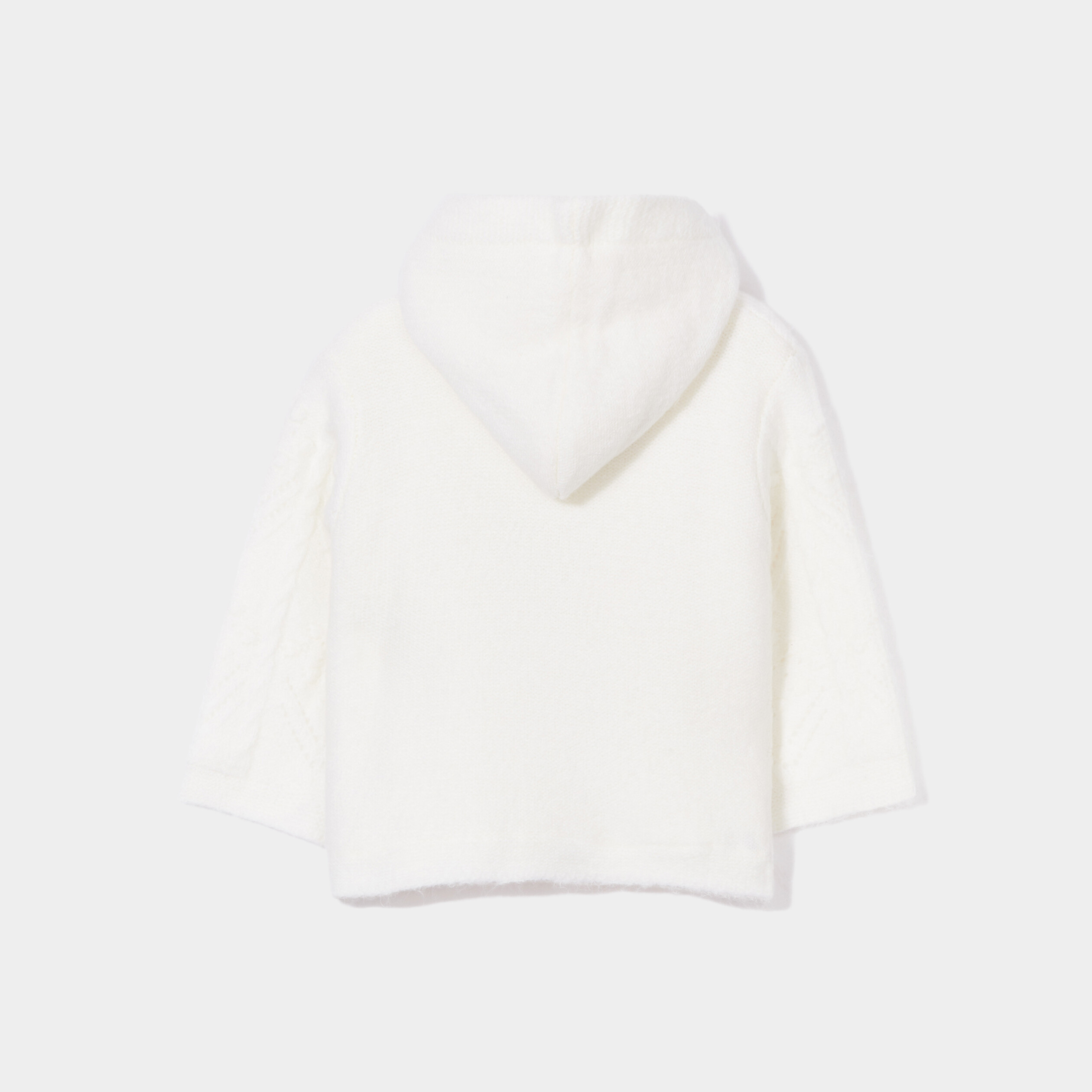 Gilet boutonné à capuche doublé Creeks blanc bébé fille | La Halle