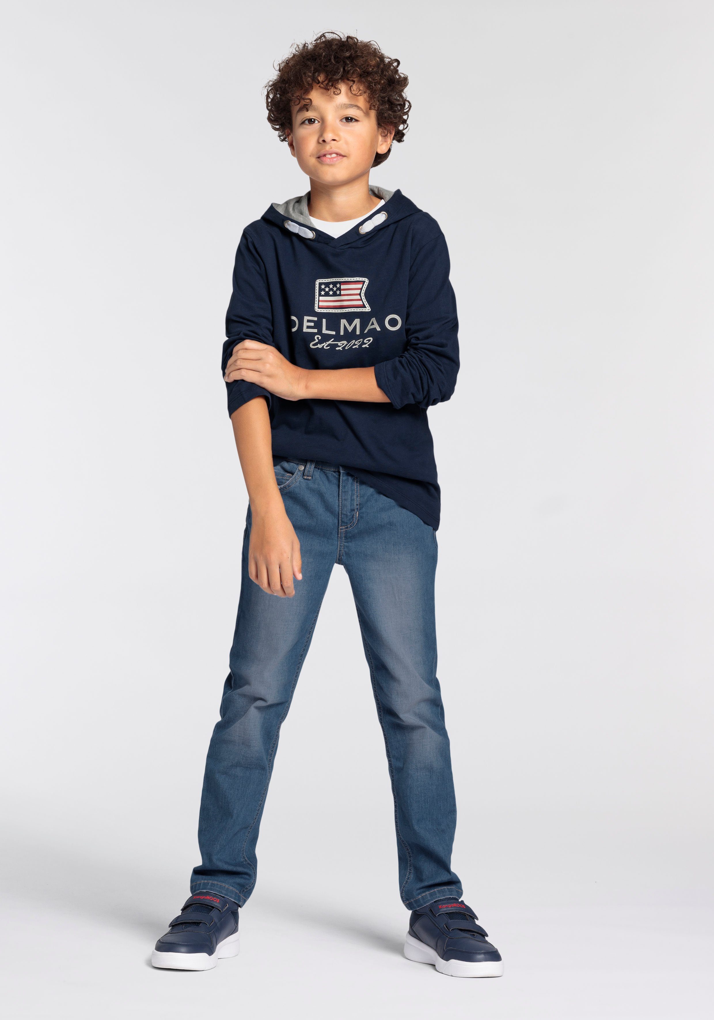 DELMAO Kapuzenshirt für Jungen, mit gefütterter Kapuze. NEUE MARKE