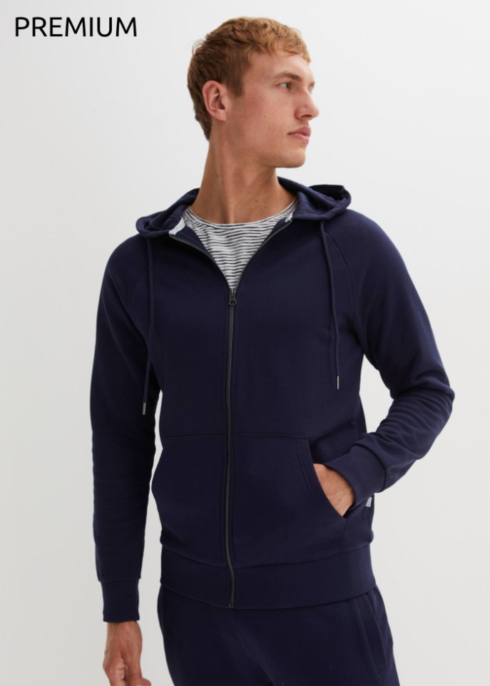 Essential Kapuzen-Sweatjacke aus Bio-Baumwolle