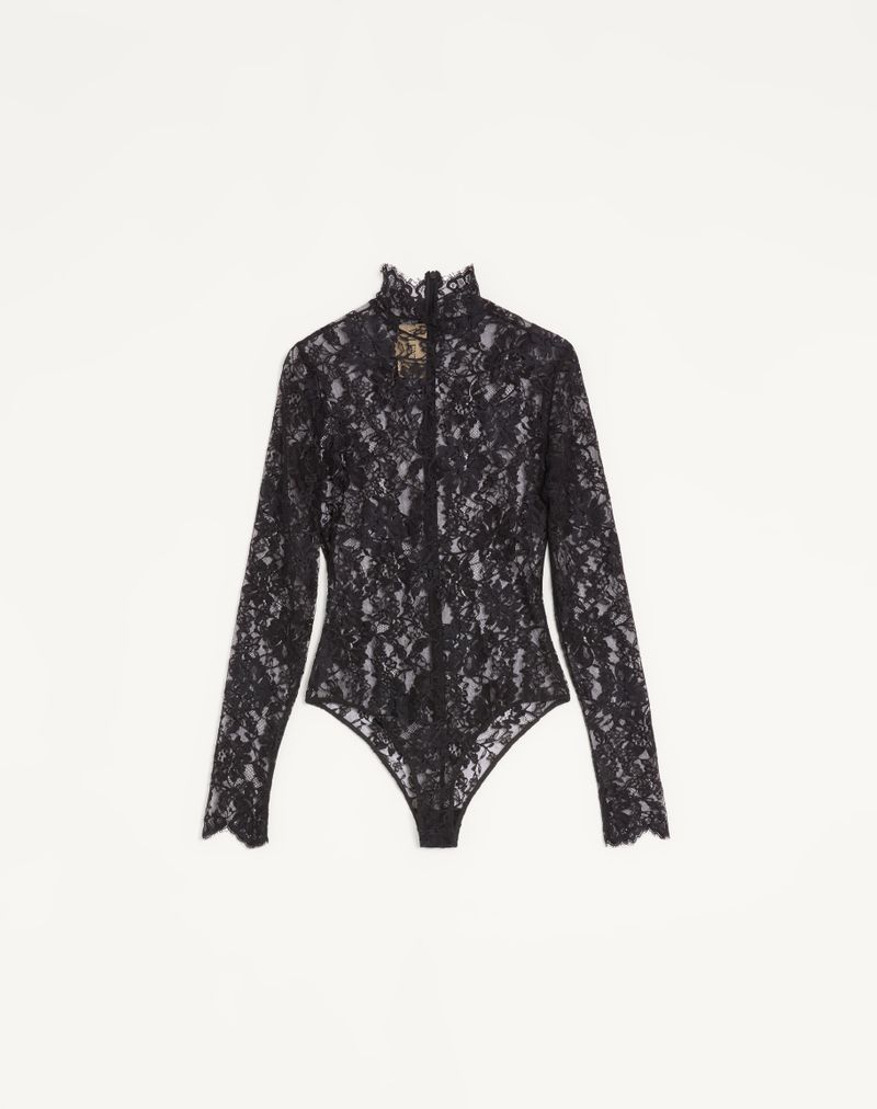 Body de renda floral
