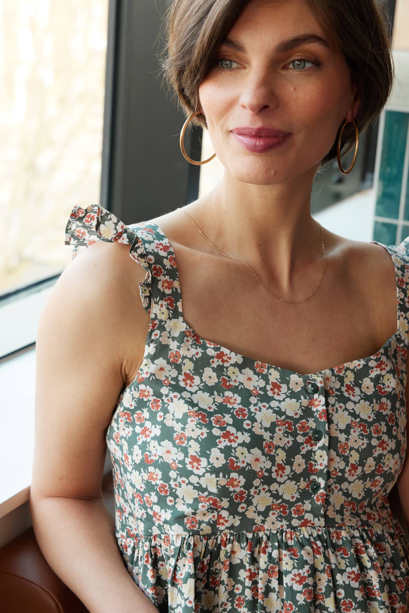 Envie de Fraise Trägerkleid für Schwangerschaft & Stillzeit ENVIE DE FRAISE - salbeigrün