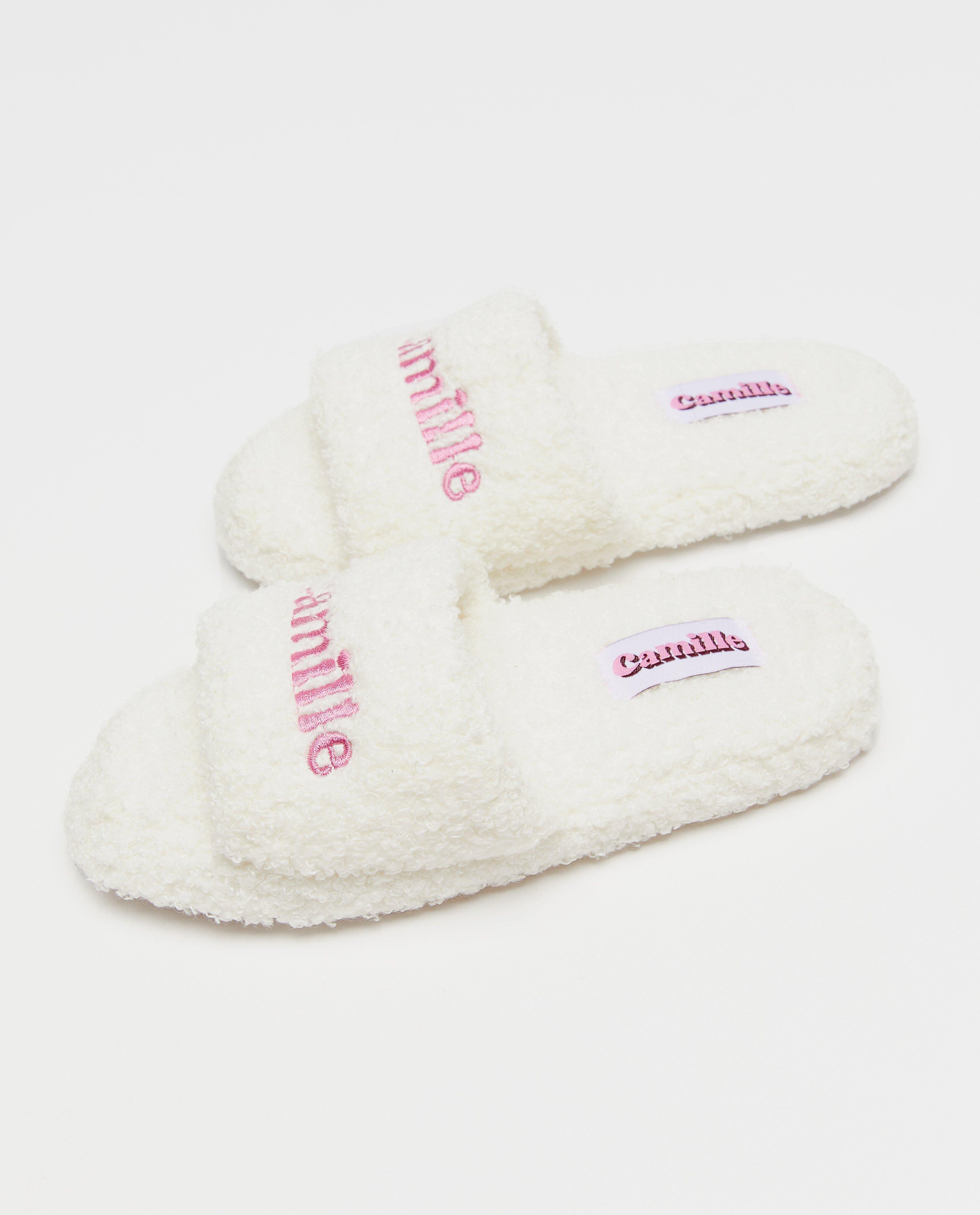 CAMILLE Bouclé papucs, 31-40 kék méretben