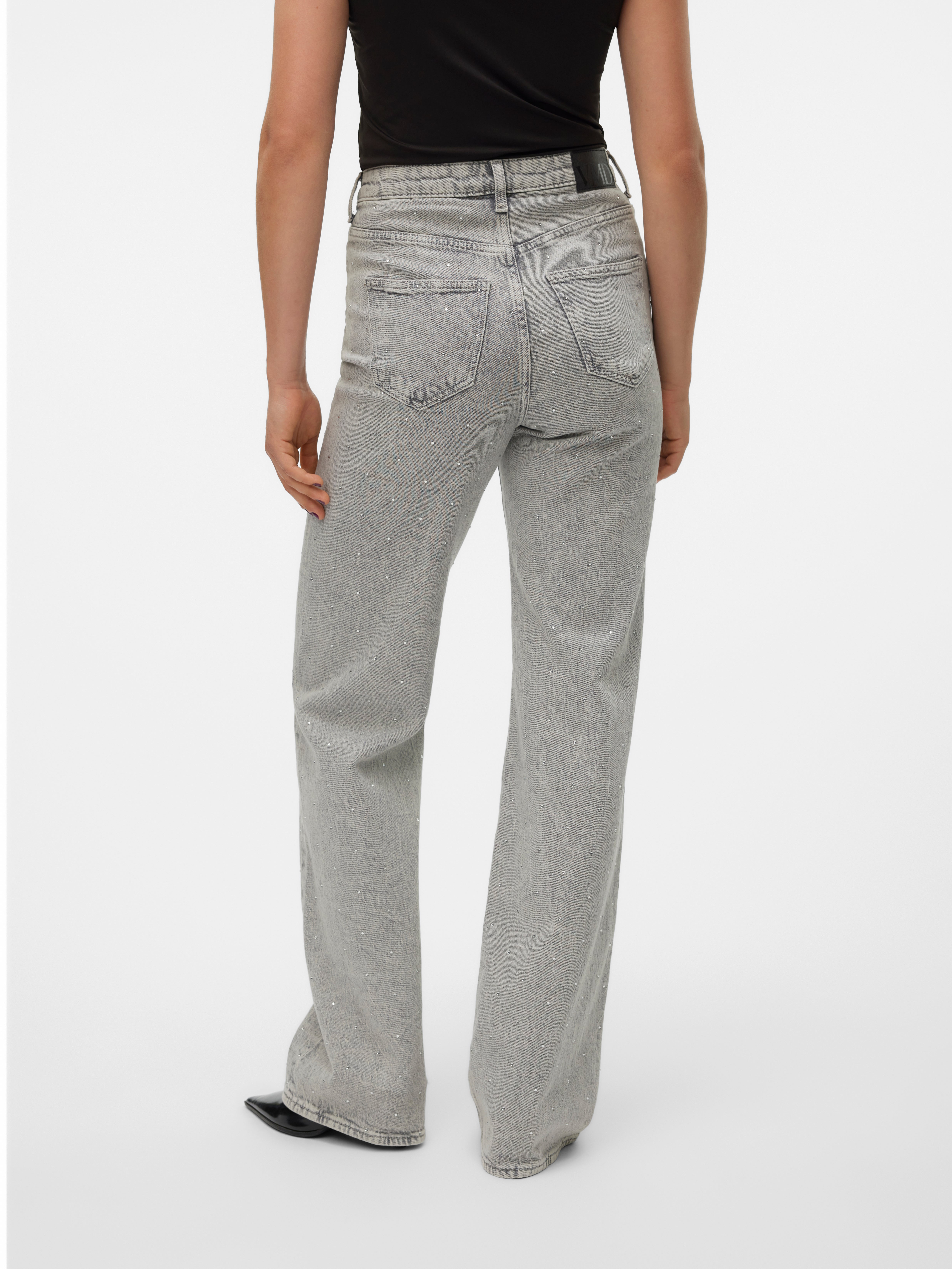 VMTESSA Hohe Taille Weit geschnitten Jeans