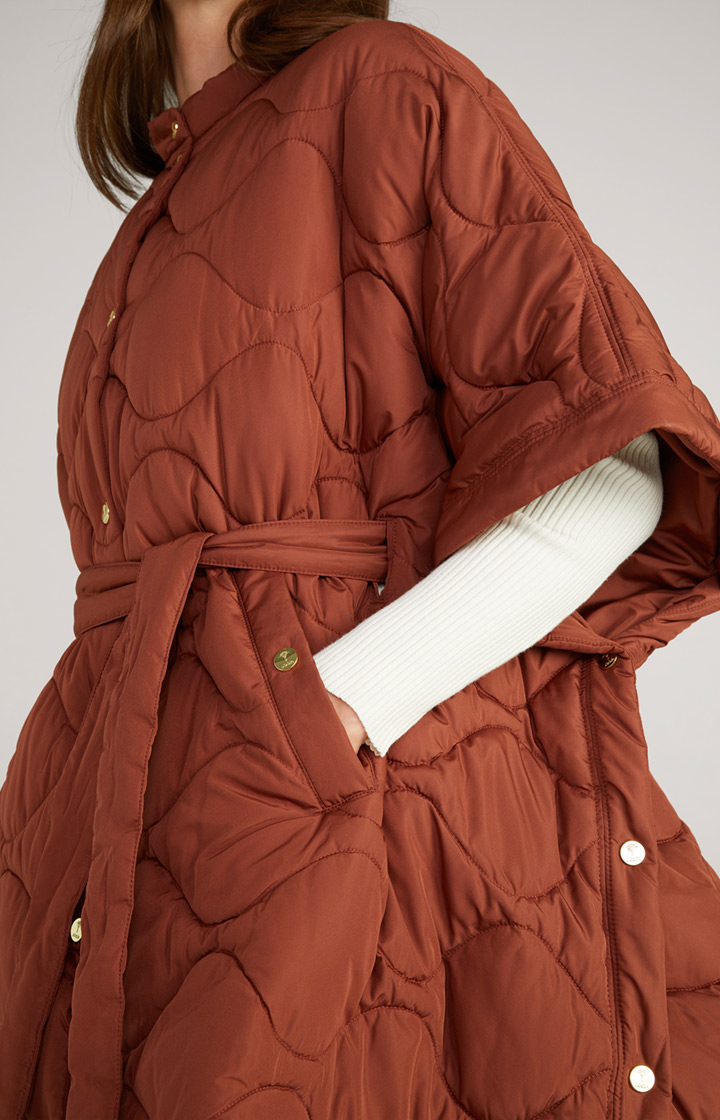 Stepp-Cape-Jacke in Kupferbraun