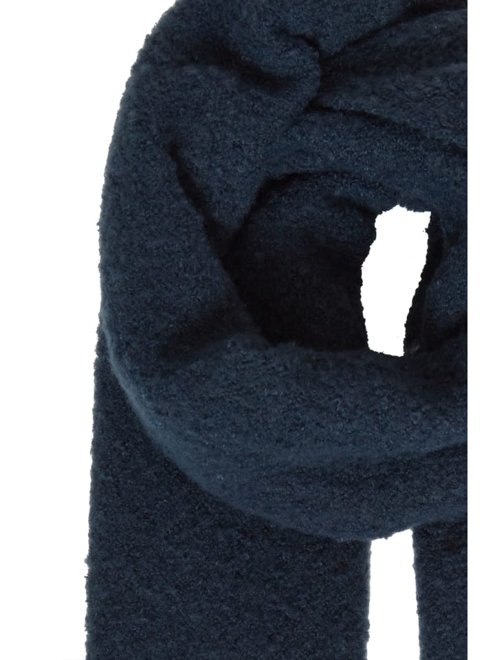 Oxmo Strickschal OXVianna scarf 21800190-ME Winterlicher Strickschal mit Struktur in Dunkelblau günstig kaufen onesize