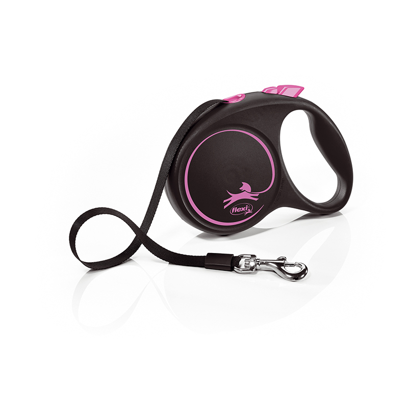 Flexi Hundeleinen Flexi Black Design Gurt pink M, 5 m, 25 kg