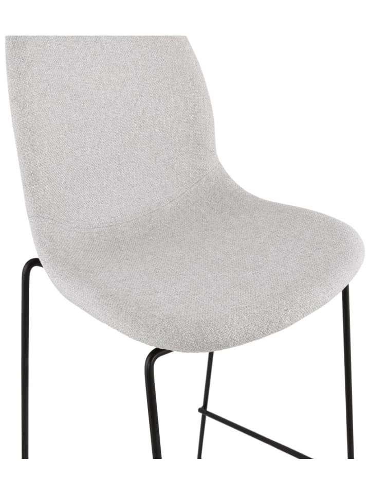 KADIMA DESIGN Barhocker EKTOR mit Stoffsitz | Barstuhl mit Fußstütze Stapelbar in Grau günstig kaufen onesize
