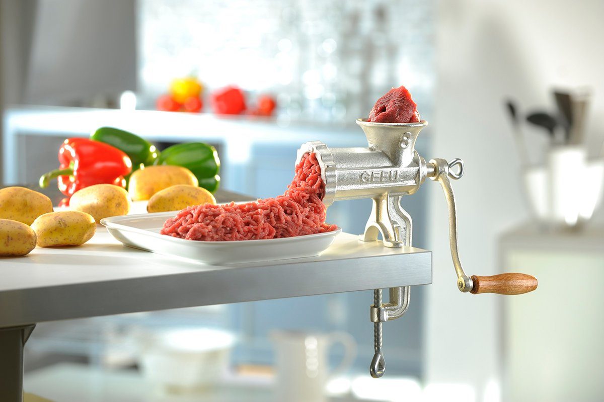 GEFU Gebäckpresse Fleischwolf TRICA Set mit Spritzgebäckvorsatz Maxi