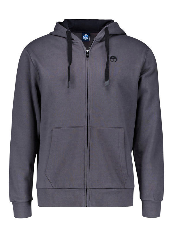 NORTH SAILS, Sweatjacke, Baumwolle, anthrazit