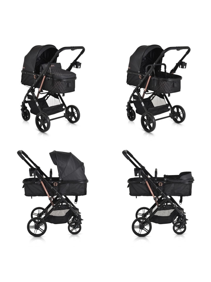 Moni Kombikinderwagen Rafaello 2in1 in schwarz günstig kaufen onesize