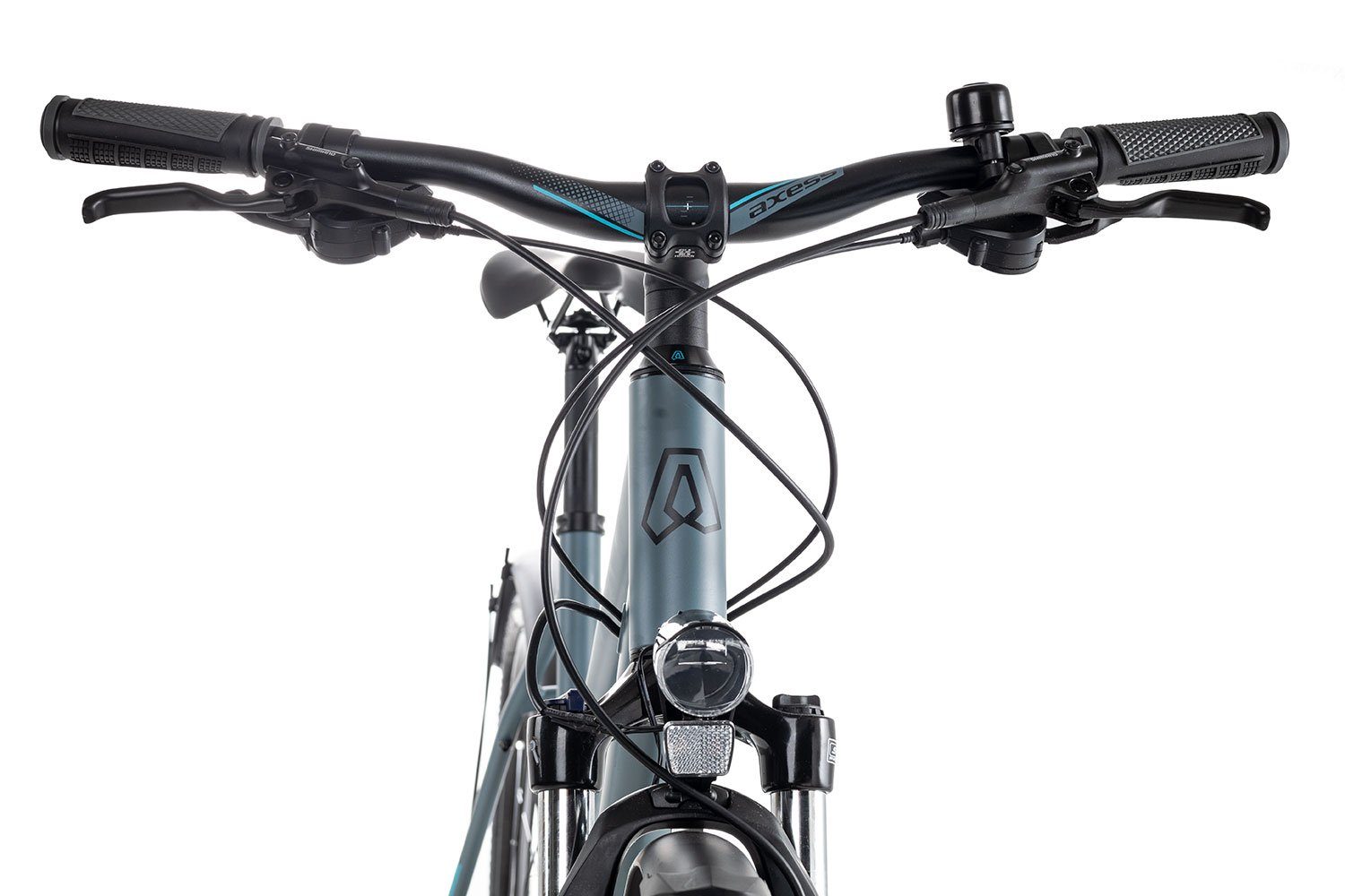 Axess Crossrad VERIS STREET Trapez 2022, 27 Gang Shimano Alivio RD-M3100-9 Schaltwerk, Kettenschaltung, Crossbike schwarz/grau