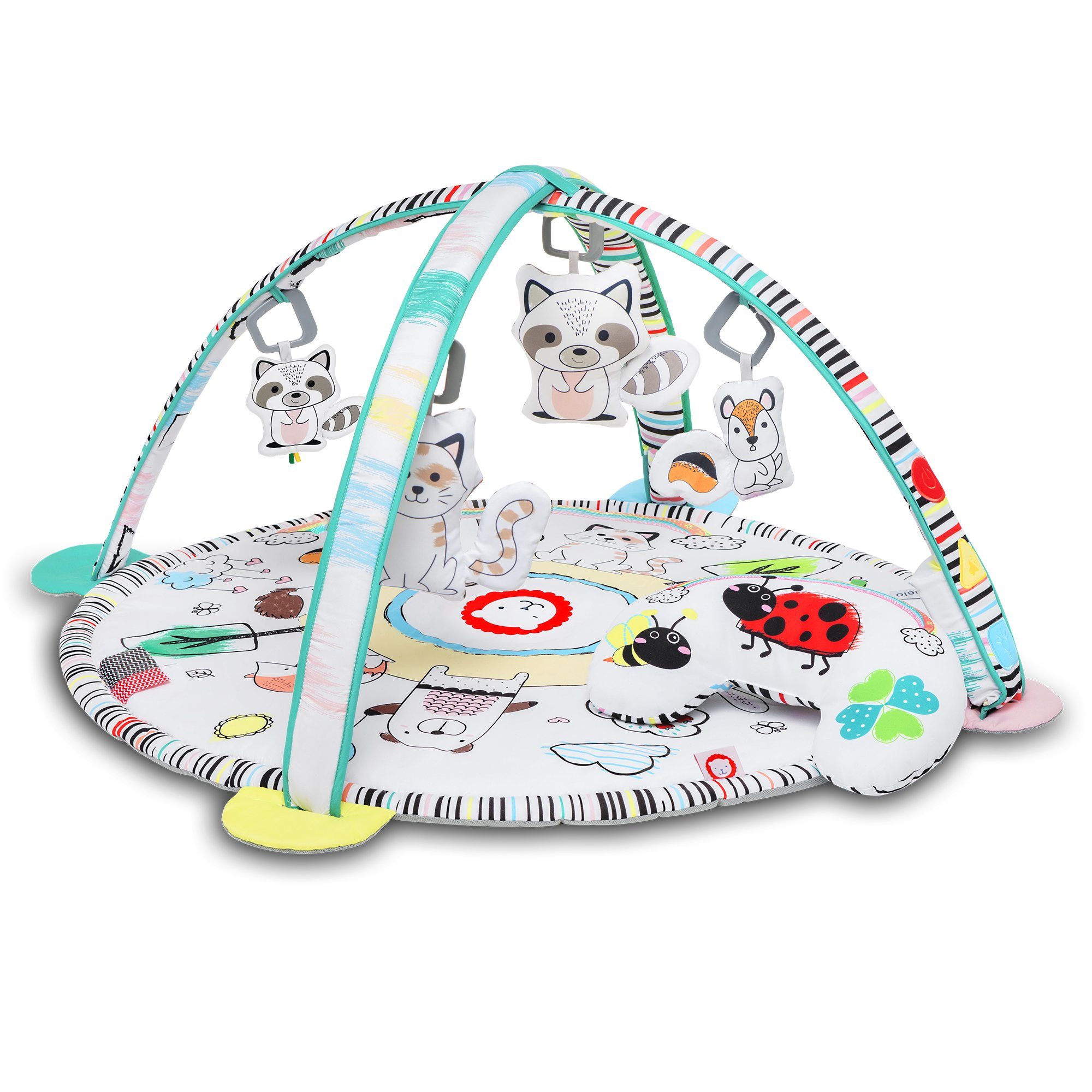 lionelo Spielmatte LO-PAULA (Set, Set), 2in1 Spielzeug Entwickelt das Babys Melodie spielen