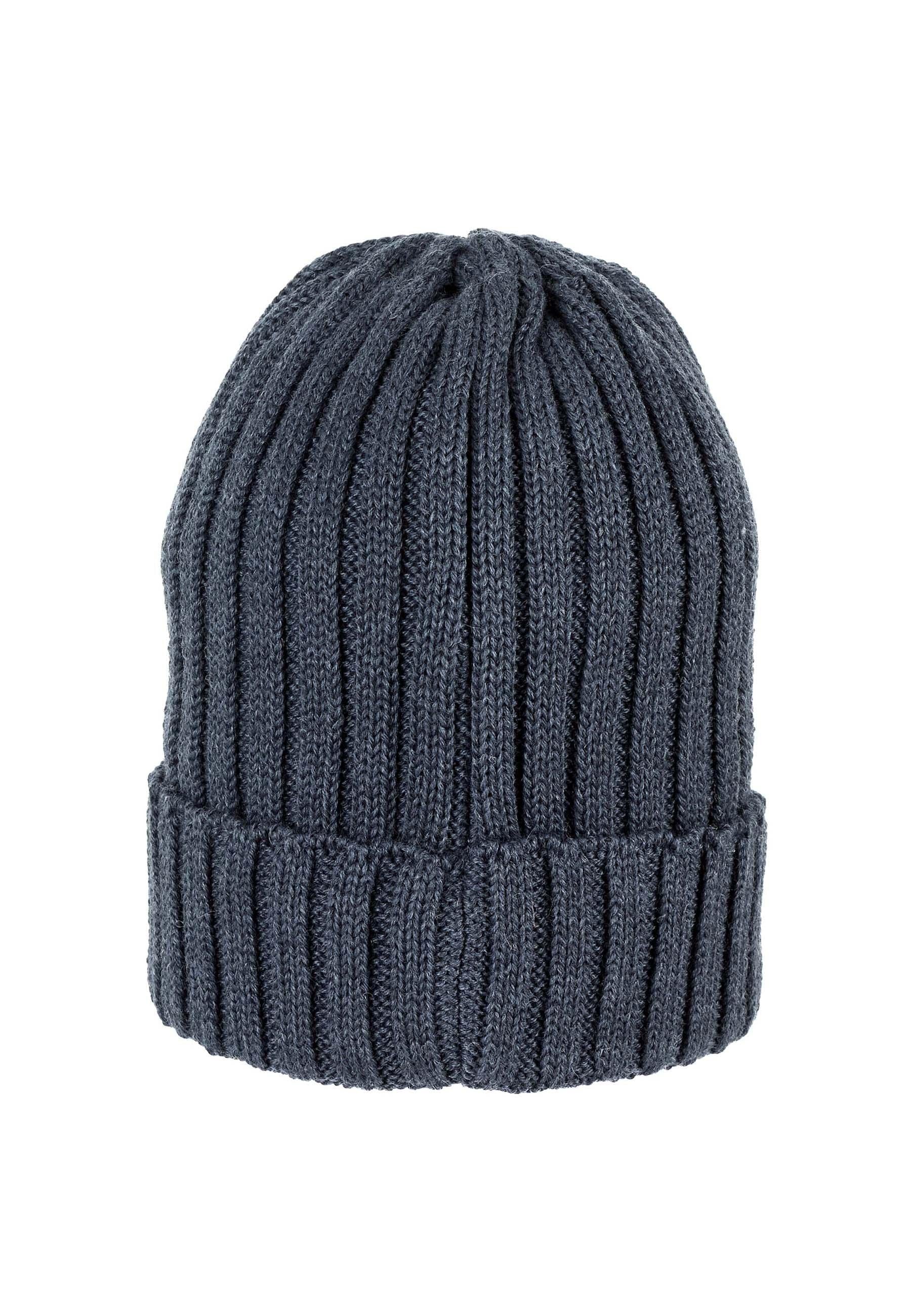 Strickmütze Baby mit Merinowollanteil und Umschlag