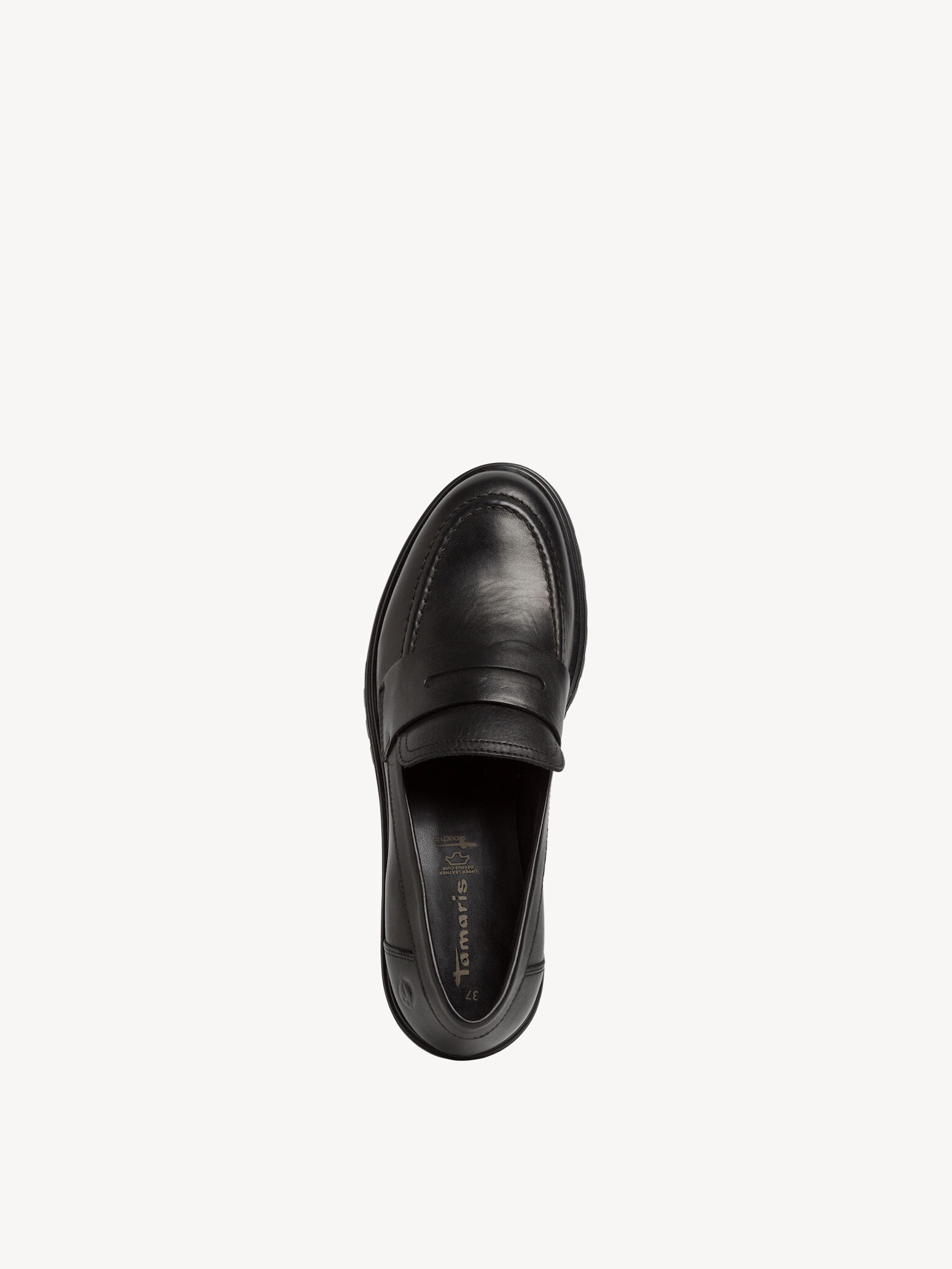 Slipper en cuir - noir