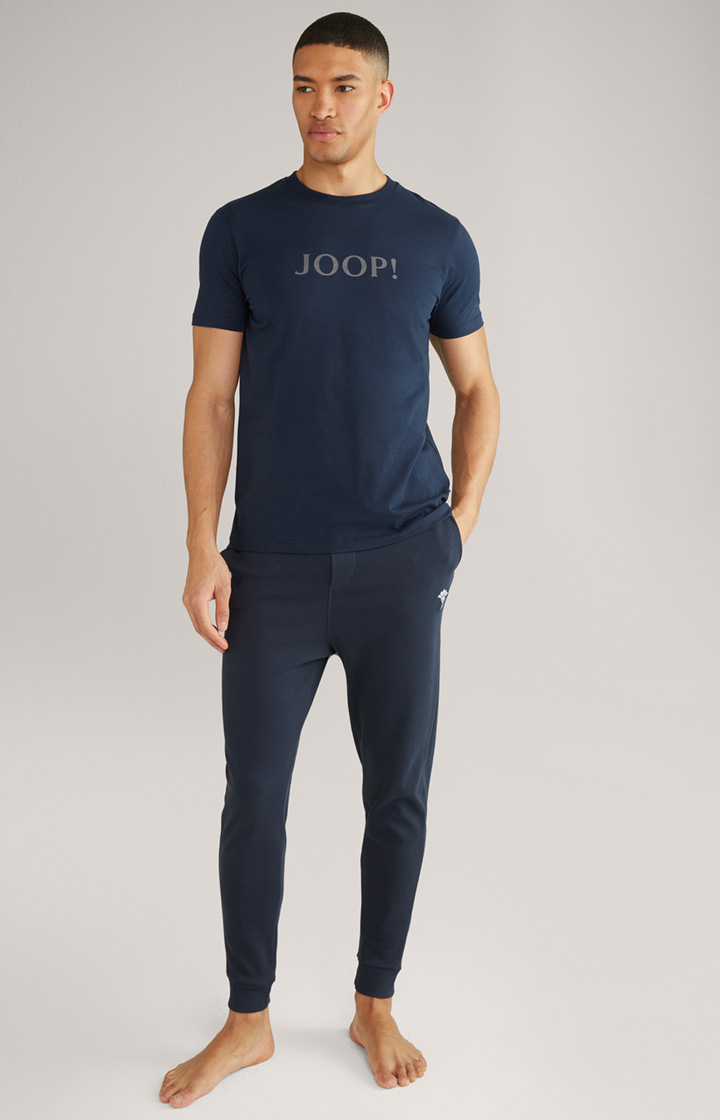 Loungewear T-Shirt in Dunkelblau