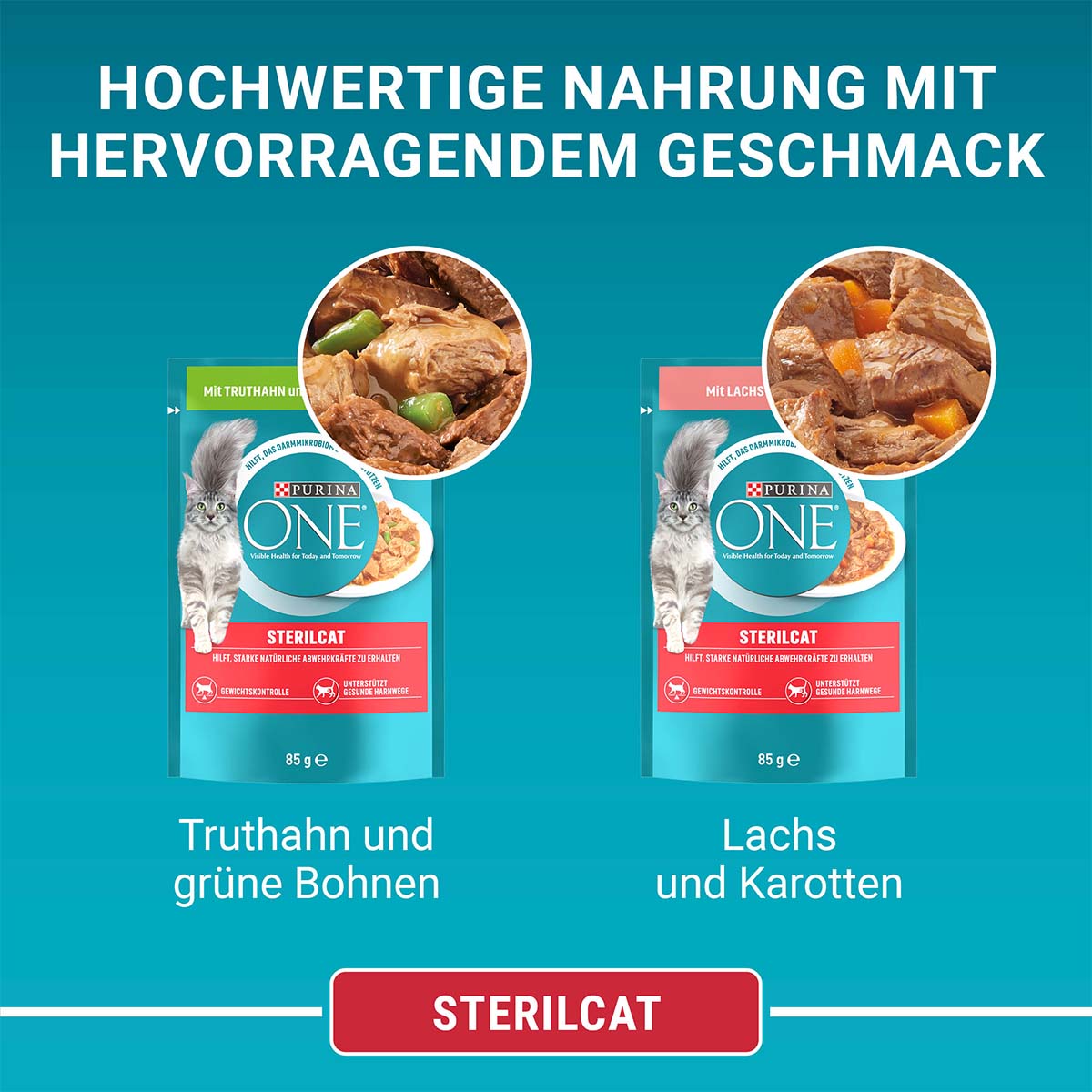 PURINA ONE STERILCAT in Sauce Lachs 26x85g kaufen