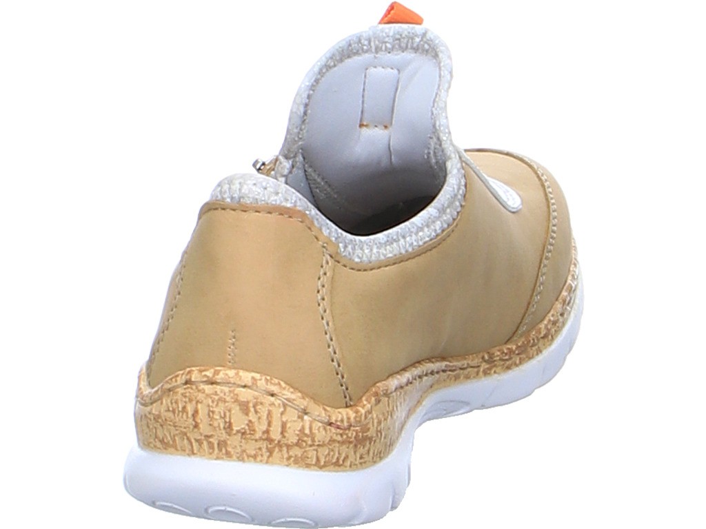 RIEKER Freizeit Schnürer braun nude orange weiss silverflower