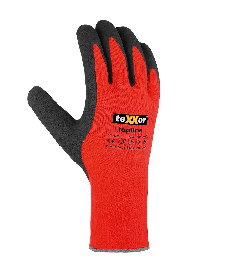 teXXor Winter-Arbeitshandschuhe ACRYL-MITTELSTRICK Thermo 12 Paar