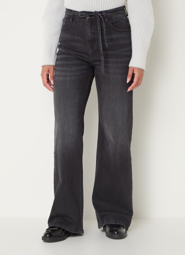 OPUS  Marli high waist wide leg jeans met ceintuur