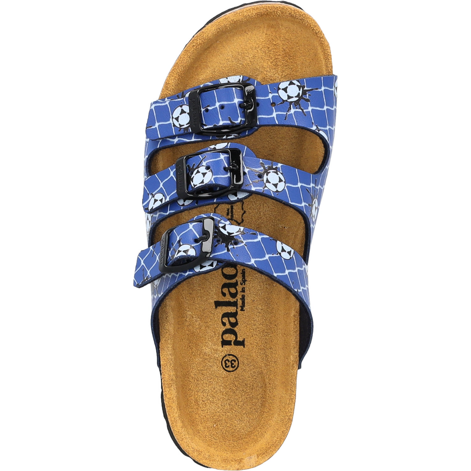 Palado Kids Capri B Print, Pantoletten, Kinder, Blau Soccer