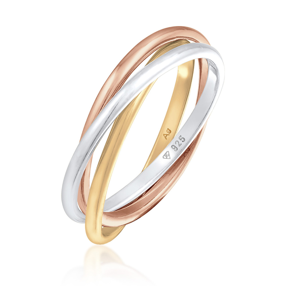 Elli Elli Bague Bague enveloppante pour femmes Trini Look Basic Minimal Trend en argen Bague