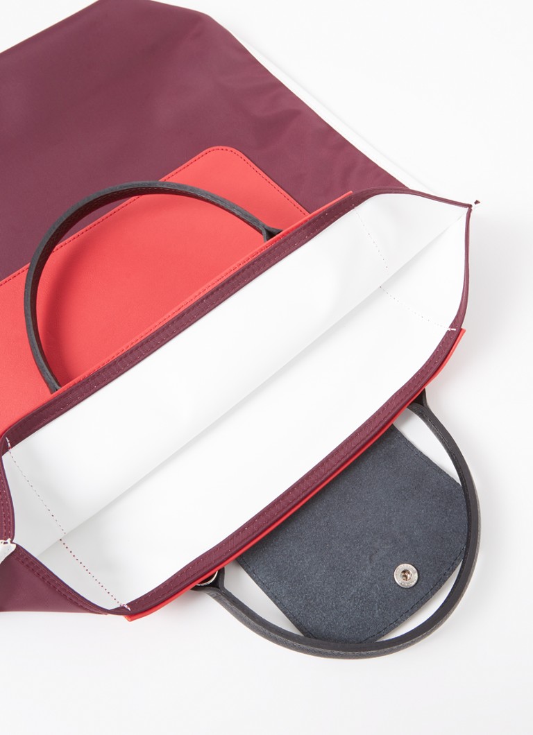 Geantă Longchamp Cabas M cu detalii din piele
