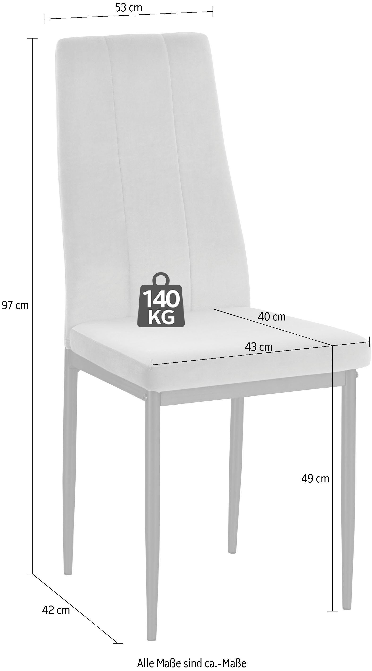 INOSIGN 4-Fußstuhl Remus (Set, 2 St), im 1er,2er und 4er Set erhältlich, unterschiedliche Bezugsqualitäten