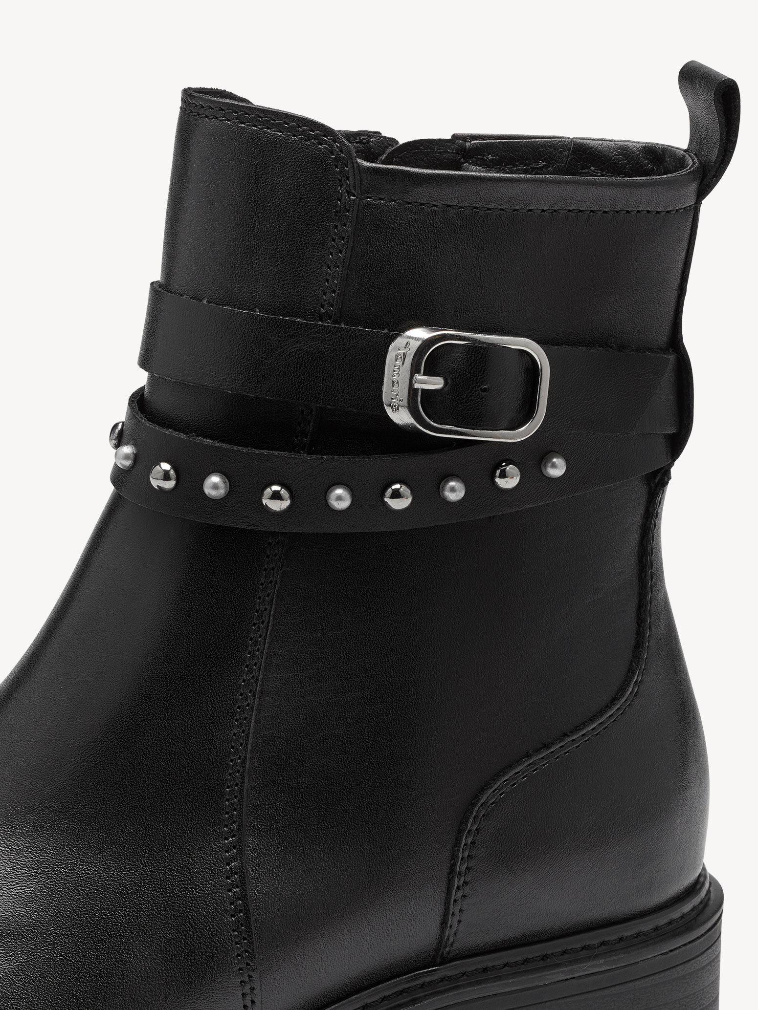 Bottine en cuir - noir
