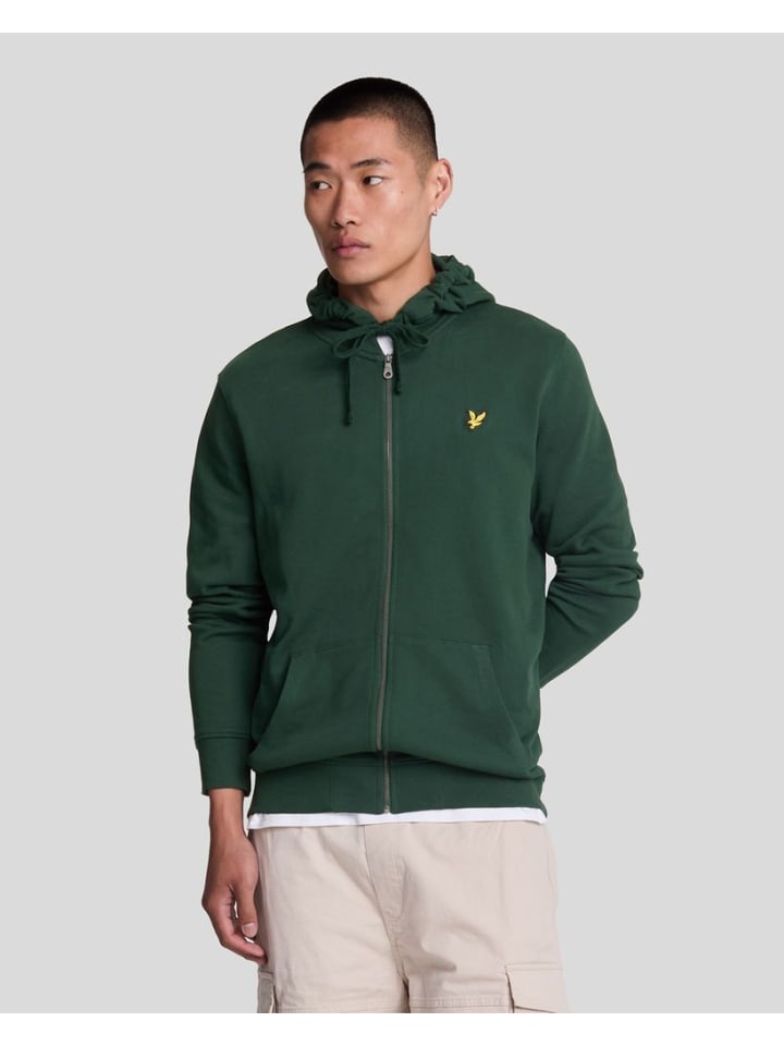 Lyle & Scott Kapuzensweatjacke in Grün günstig kaufen