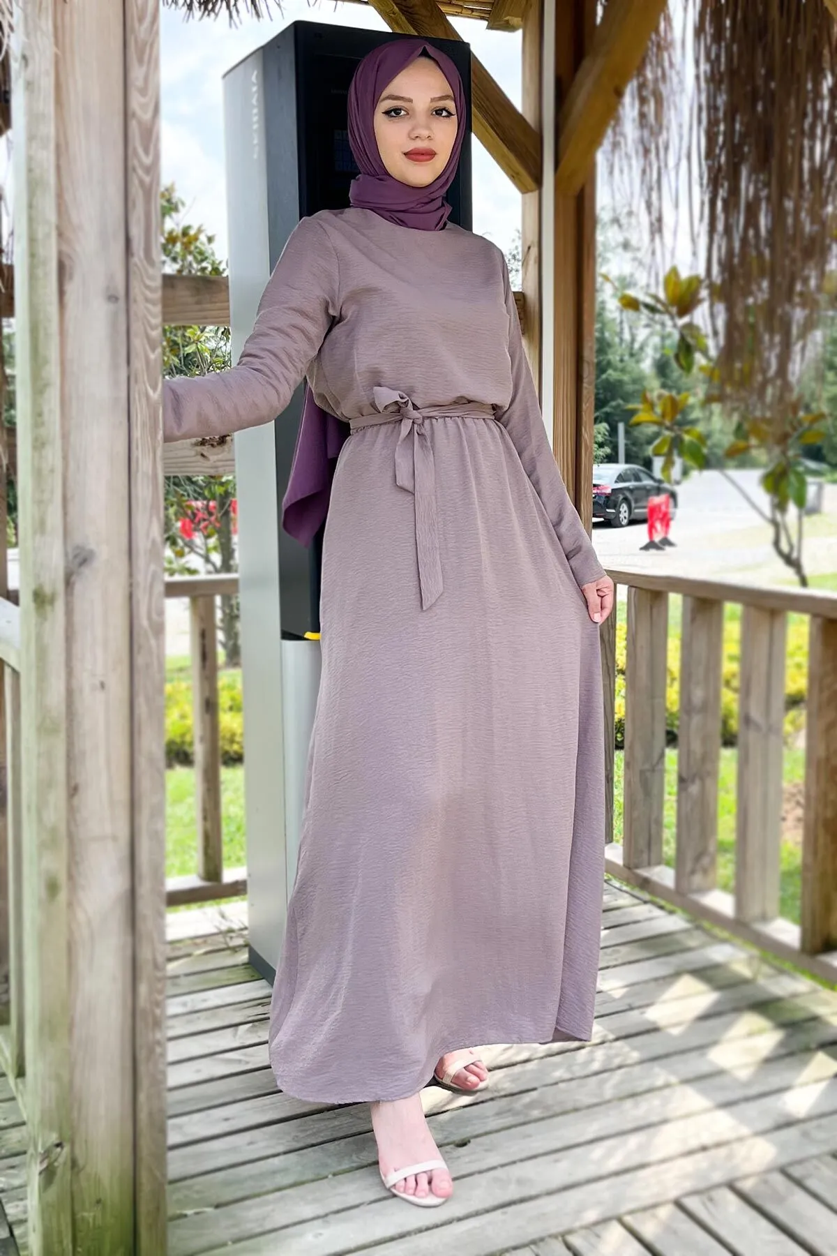 Tesettür Dünyası  Ayrobin Kleid Tsd220540 Nerz