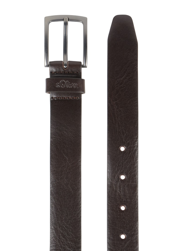 Gürtel aus Leder in dunkelbraun