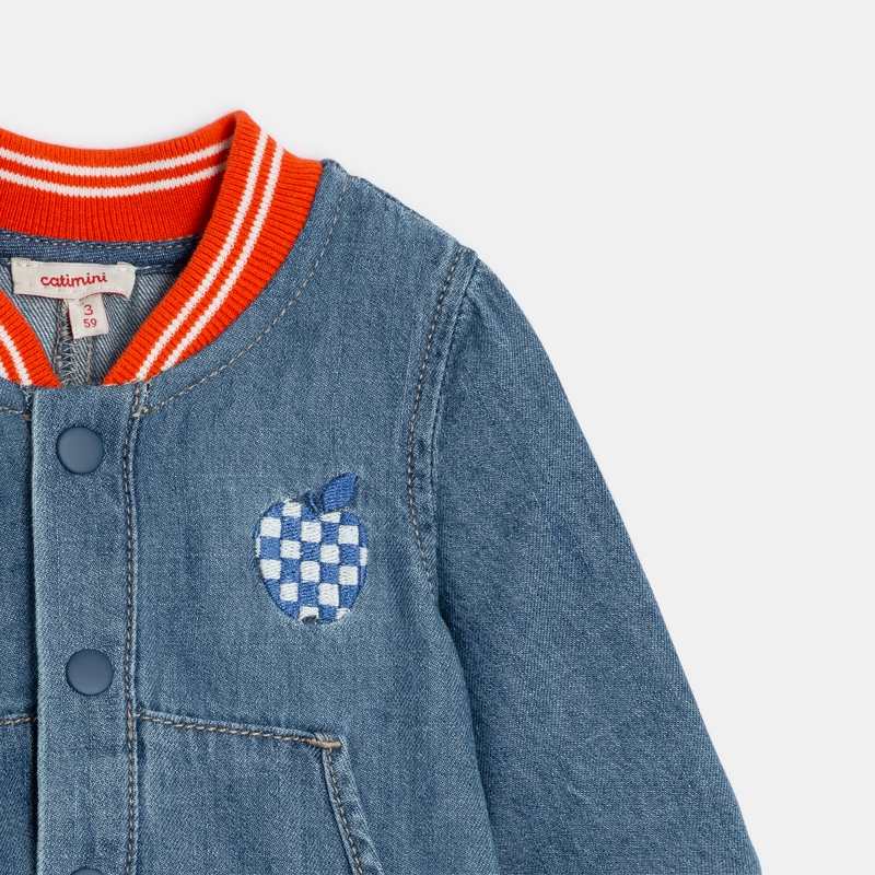 Combinaison bébé garçon en jean bleu Catimini
