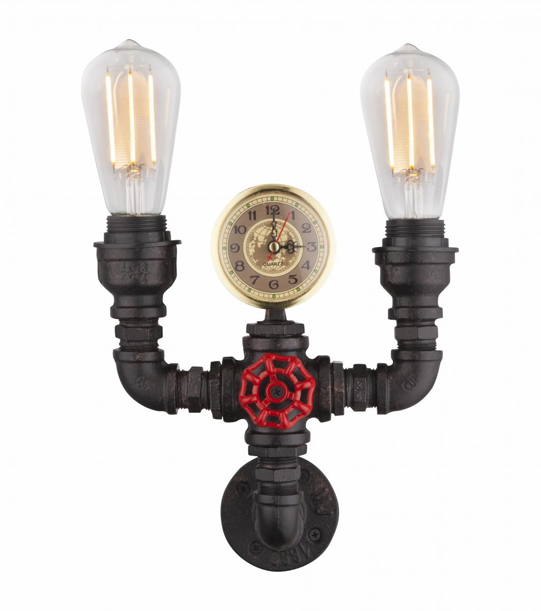 Globo Lighting - BAYUDA - Wandleuchte Metall schwarz, 2x E27