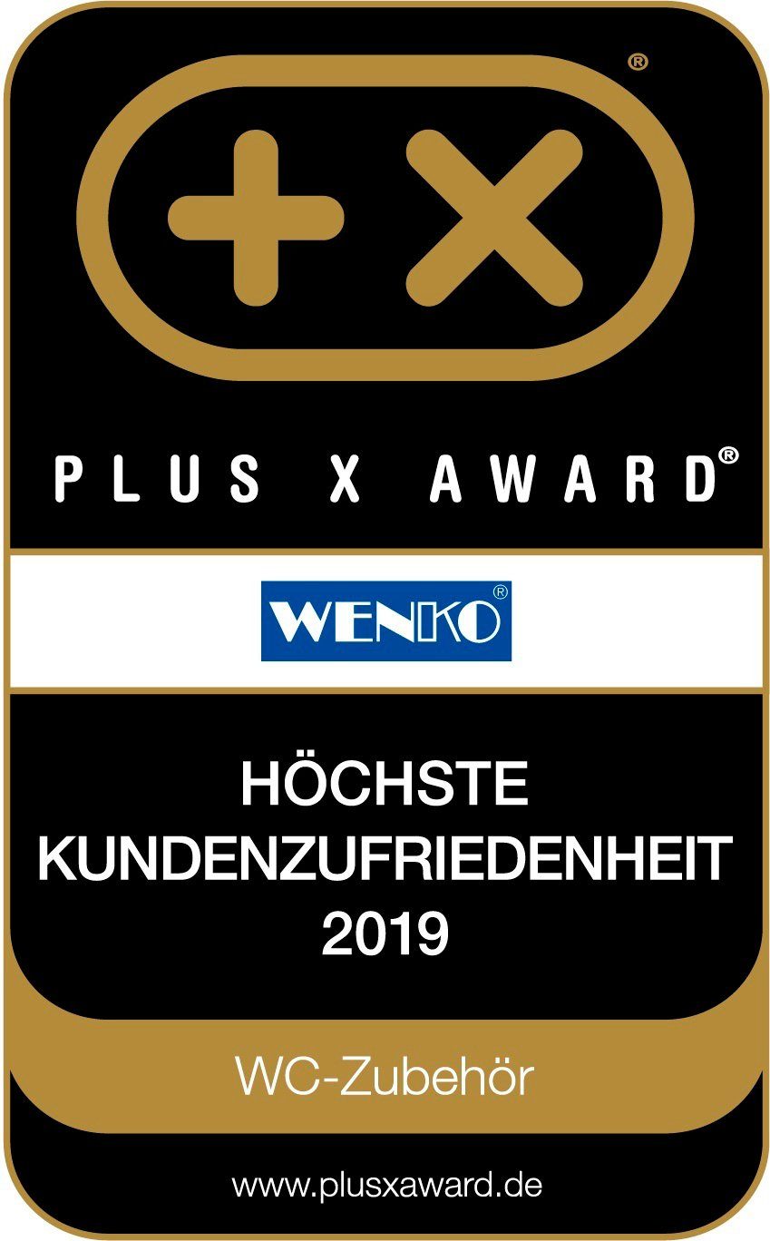 WENKO WC-Garnitur Rivalta, integrierter Toilettenpapierhalter und WC-Bürstenhalter