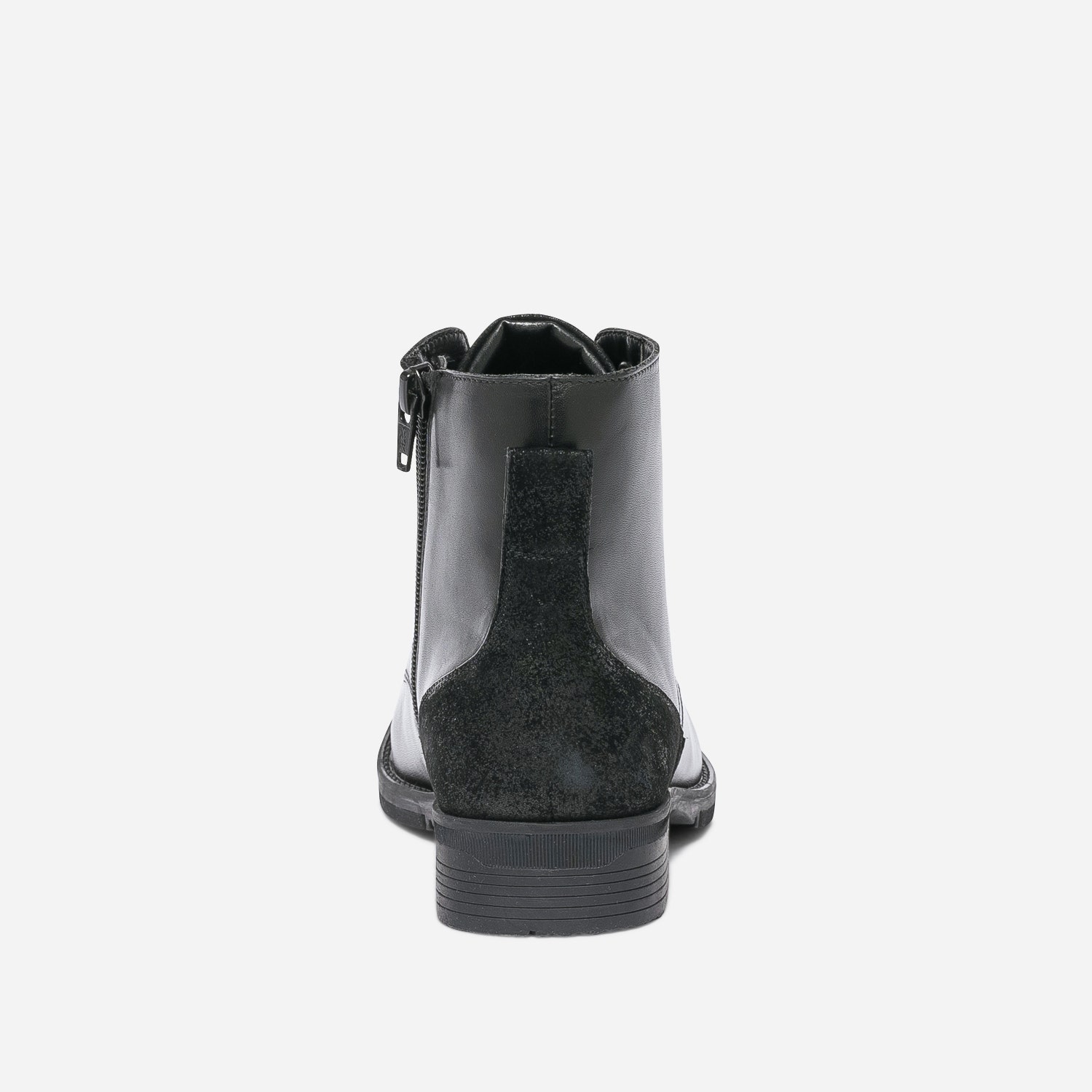 Bottine noire éco-conçue en cuir