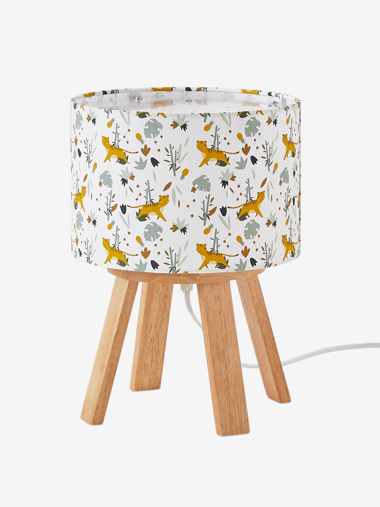 Lampe de chevet bois HANOÏ blanc