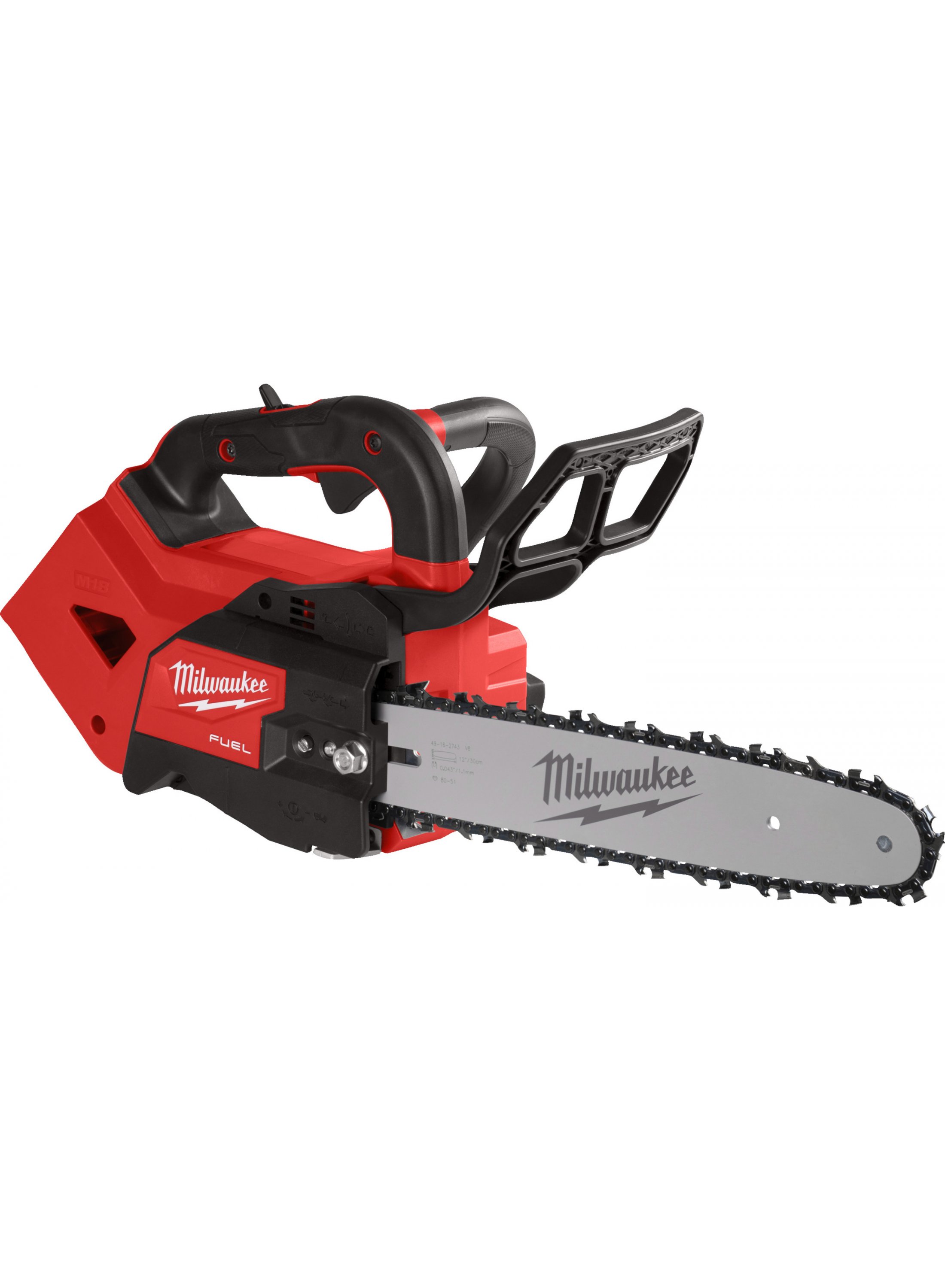 Motosierra Milwaukee 4933479586 M18 FTHCHS30-0 M18 Fuel™ con empuñadura superior, 30 cm, 18 V (baterías y cargador no incluidos).