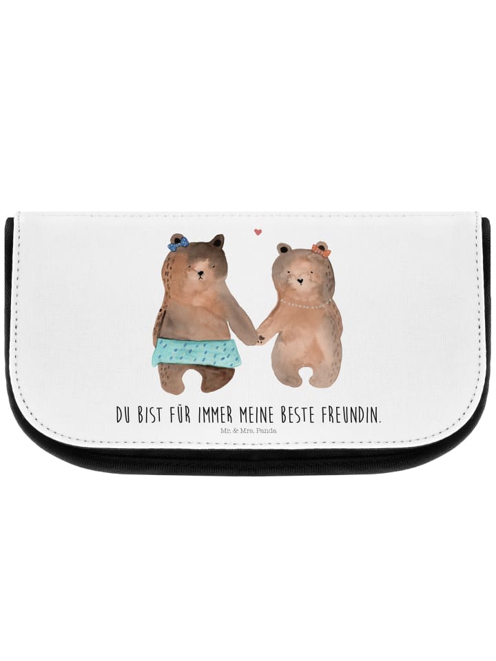 Mr. & Mrs. Panda Kosmetiktasche Bär Freundin mit Spruch in Weiß günstig kaufen onesize