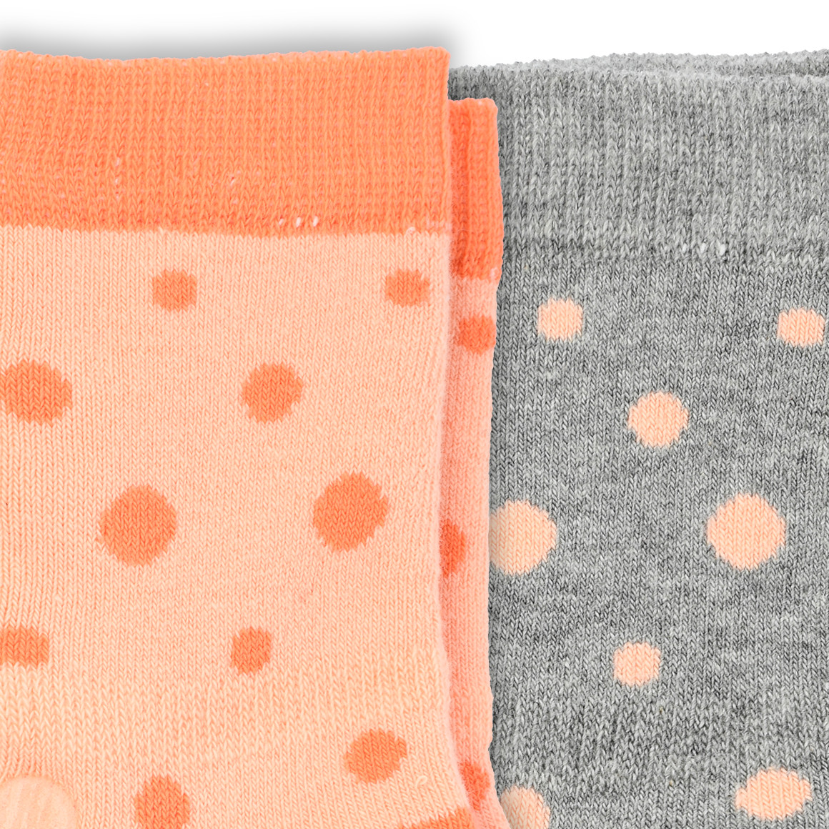 2 Paar Baby Krabbelsocken mit Punkte-Allover