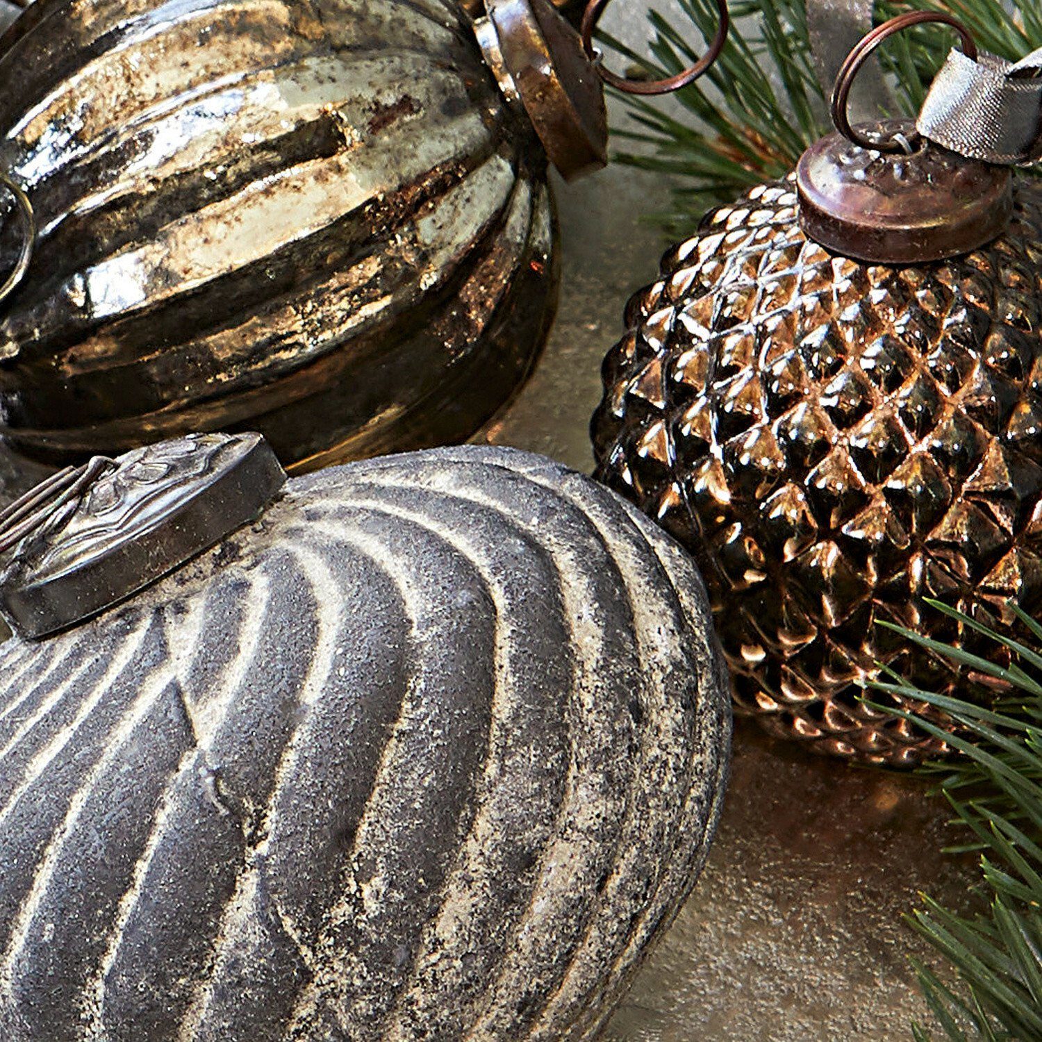Mirabeau Christbaumschmuck Weihnachtsschmuck 6er Set Alva blau (6-tlg), Weihnachtsdekoration