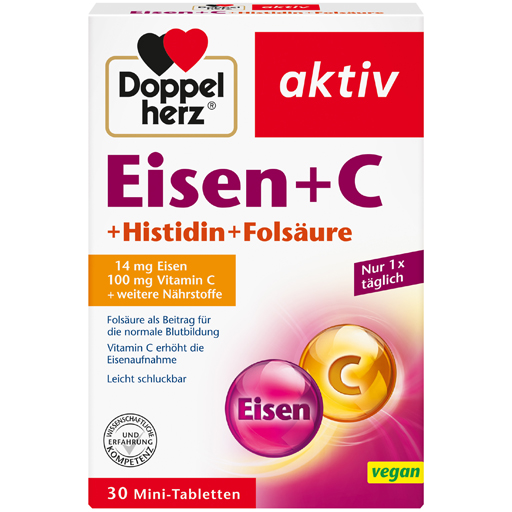 DOPPELHERZ Eisen   Vit. C   L - Histidin Tabletten  30 St  Tabletten