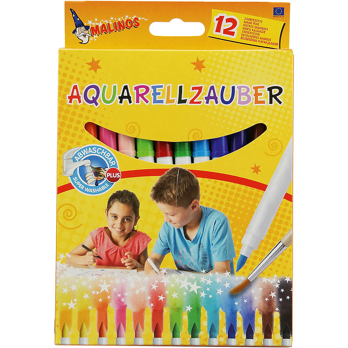 Filzstifte Aquarellzauber, wasservermalbar, 12 Farben