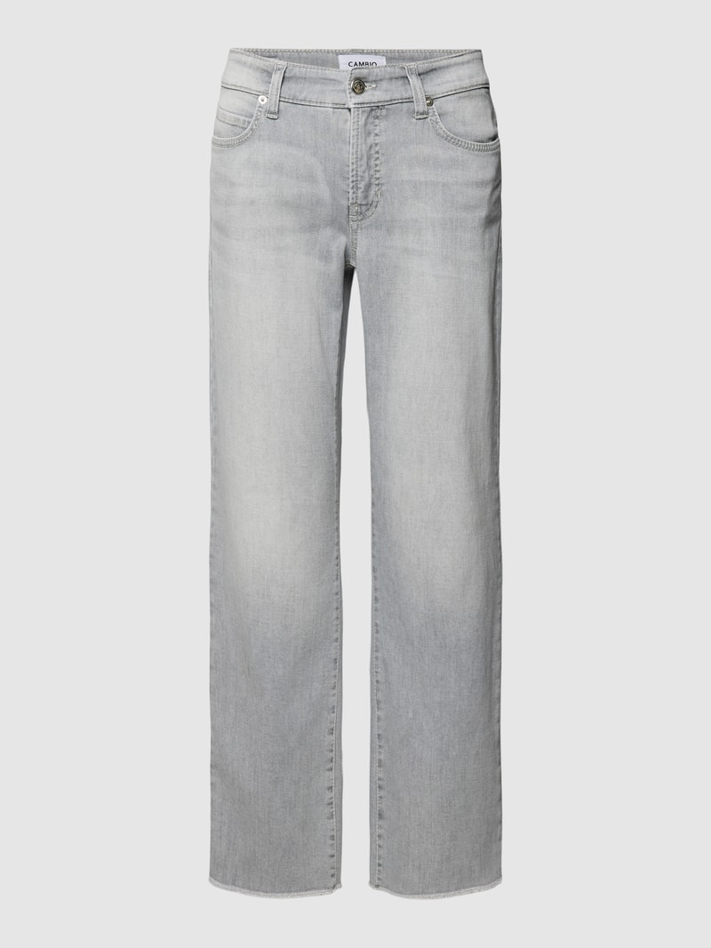 Flared Cut Jeans in verkürzter Passform Modell 'PARIS' in hellgrau