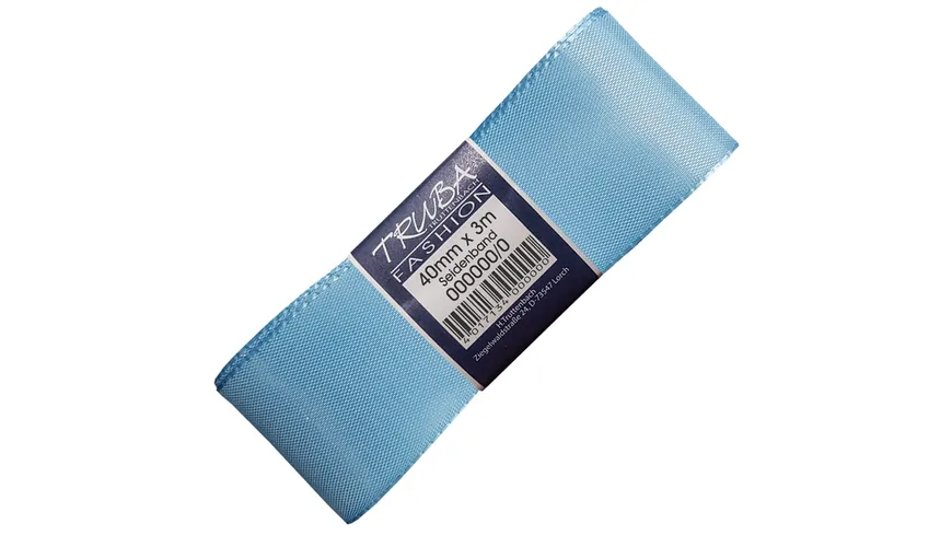 TRUBA Seidenband mit Webkante hellblau 0404-4029-0003 3 m hellblau