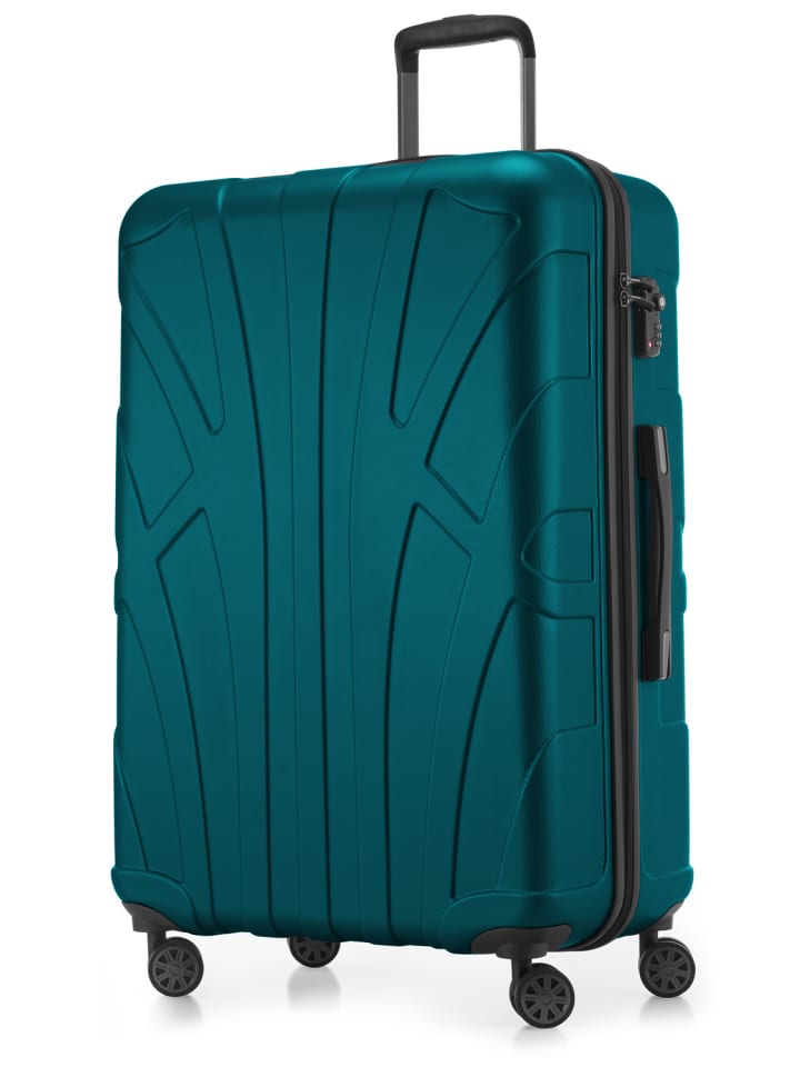 suitline Großer Reisekoffer erweiterbar XL Koffer 4 Rollen TSA 110 L in Aquagrün günstig kaufen L